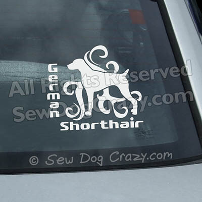 German Shorthair Car Window Stickers