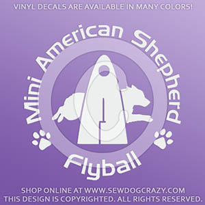 Miniature American Shepherd Flyball Decal