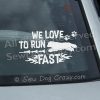 Pyrenean Shepherd Lure Coursing Window Stickers