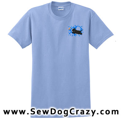 Embroidered Scottish Terrier Dock Jumping Tshirts