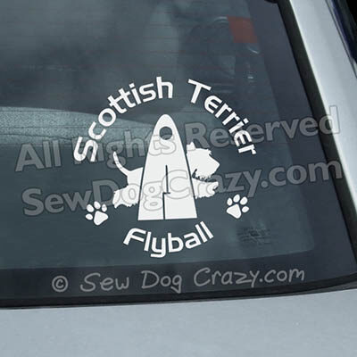 Scottish Terrier Flyball Vinyl Decals