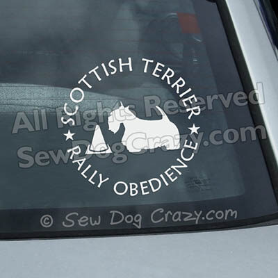 Scottish Terrier RallyO Car Window Stickers