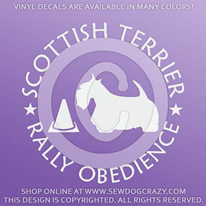 Scottish Terrier Rally Obedience Decals