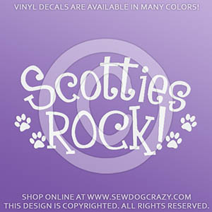 Scottish Terriers Rock Decals