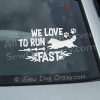 Sheltie Lure Coursing Window Stickers