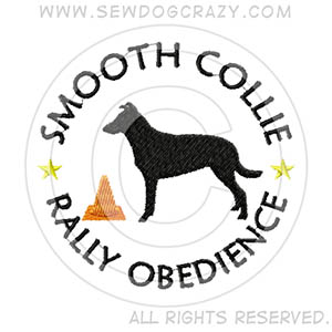Embroidered Smooth Collie Rally Obedience Gifts