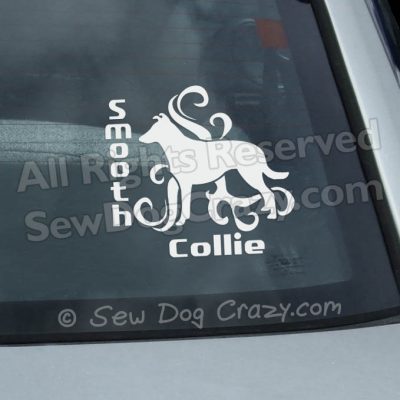 Tribal Smooth Collie Window Stickers