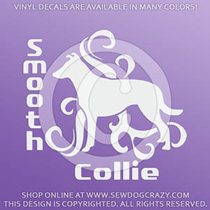 Tribal Smooth Collie Vinyl Decals