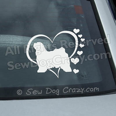Love Tibetan Terrier Window Stickers
