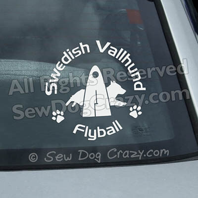 Swedish Vallhund Flyball Window Stickers