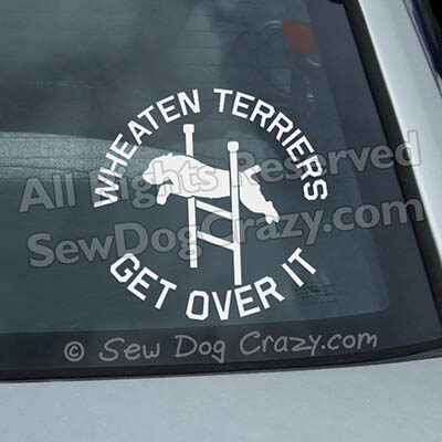 Funny Agility Wheaten Terrier Window Stickers