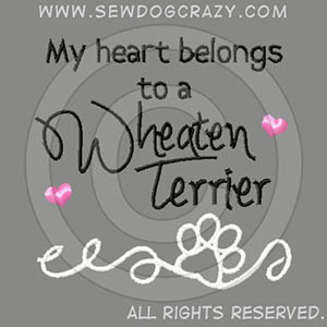 Pretty Embroidered Soft Coated Wheaten Terrier Shirts
