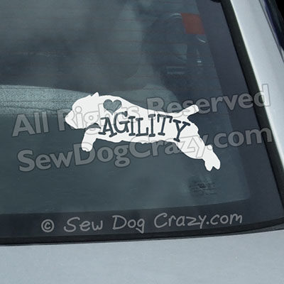 Love Agility Soft Coated Wheaten Terrier Decals