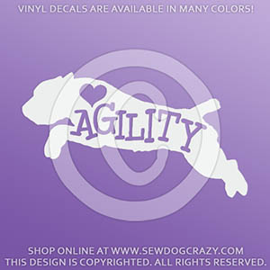 Vinyl Love Agility Wheaten Terrier Decals