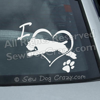 Love Wheaten Terrier Dog Sports Window Stickers