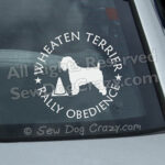 Wheaten Terrier Rally Obedience Window Stickers