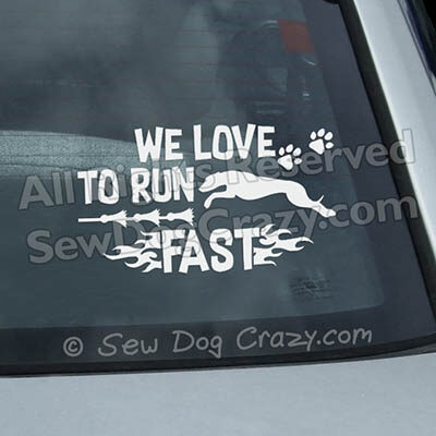 Whippet Lure Coursing Window Stickers
