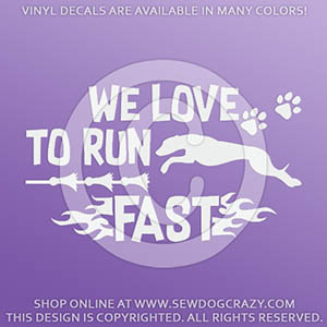 Lure Coursing Whippet Decals