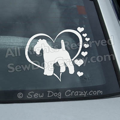 Wire Fox Terrier Car Window Stickers