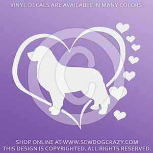 Love Bernese Mountain Dogs Vinyl Sticker