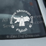Flyball Bernese Mountain Dog Window Stickers