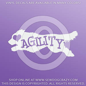 Agility Bernese Mountain Dog Vinyl Decal