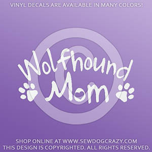 Irish Wolfhound Mom Vinyl Stickers