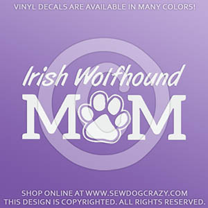 Irish Wolfhound Mom Decals