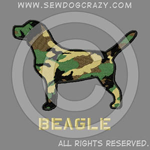 Camouflage Beagle Embroidered Shirts