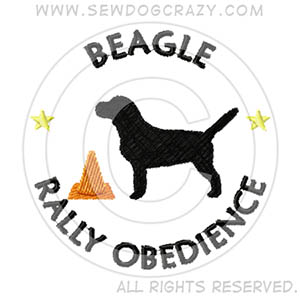 Embroidered Beagle Rally Obedience Gifts