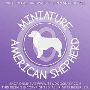 Miniature American Shepherd Vinyl Decals