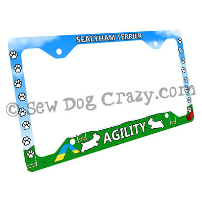 Sealyham Terrier Agility Dog License Plate Frame