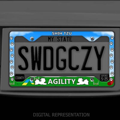 Shih Tzu Agility License Plate Frames