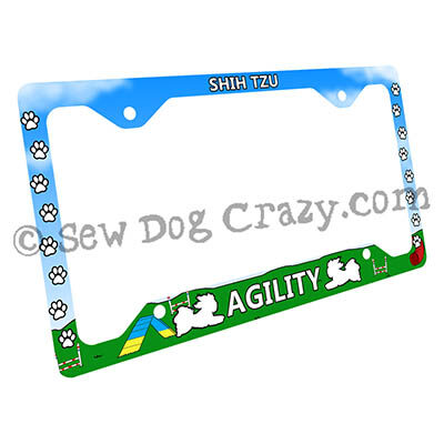 Shih Tzu Agility Dog License Plate Frames