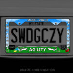 Smooth Collie Agility License Plate Frame
