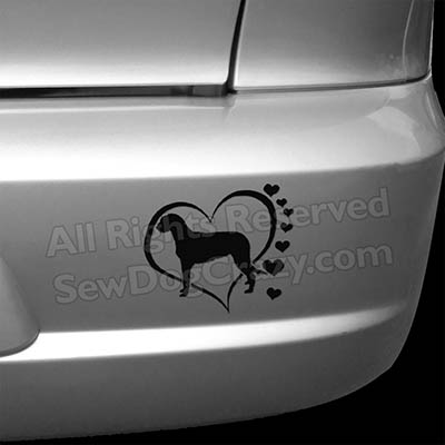 Love Irish Wolfhounds Vinyl Stickers