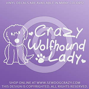 Crazy Wolfhound Lady Decals