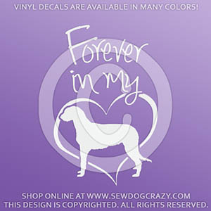 Forever In My Heart Irish Wolfhound Vinyl Sticker