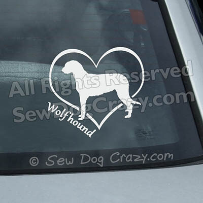 Love my Irish Wolfhound Window Decal