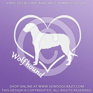 Love my Irish Wolfhound Car Sticker