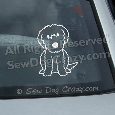 Cartoon Irish Wolfhound Car Window Stickers