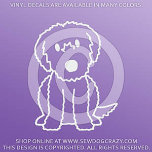 Cartoon Irish Wolfhound Vinyl Stickers