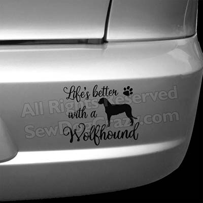 Cute Irish Wolfhound Car Decals