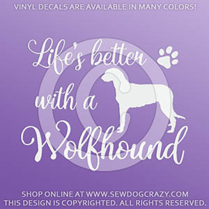 Irish Wolfhound Vinyl Decal
