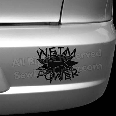 Weimaraner Power Car Decals