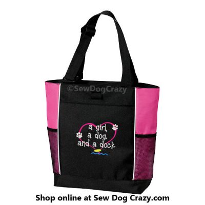 Cute Embroidered Dock Diving Tote