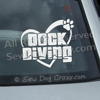 Heart Dock Diving Car Window Stickers