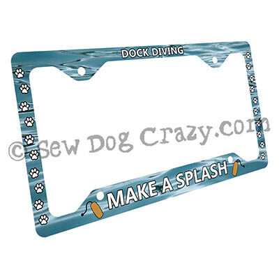 Dock Diving License Plate Frame