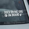 Dock Diving Dog On Board Window Sticker