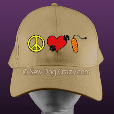 Embroidered Peace Love Dock Diving Hats